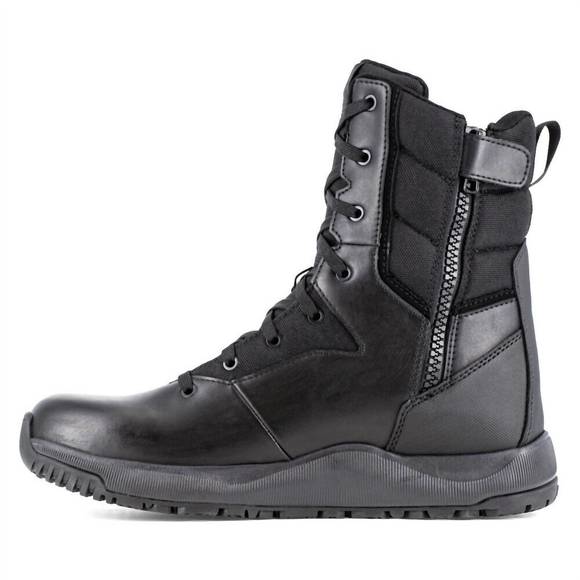 NEW VOLCOM men's 8" tactical side-zip work boot - medium width in black - Picture 3 of 4
